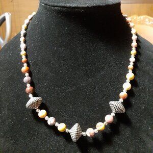 16" Handmade Mookaite Necklace with extender chain